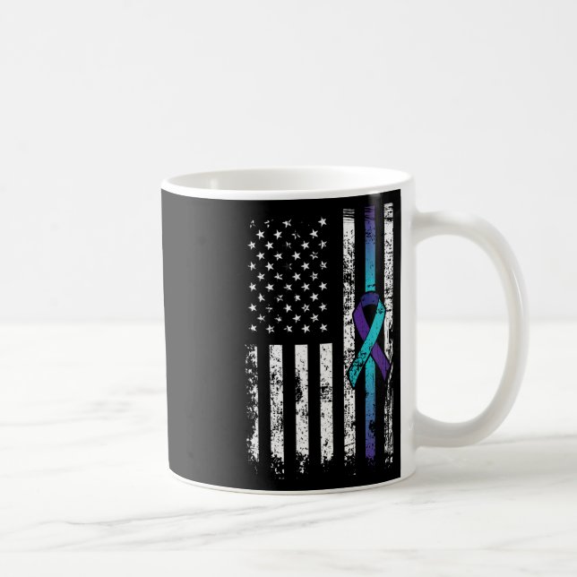 Suizid Depression American Flag Prevention Awaren Kaffeetasse (Rechts)