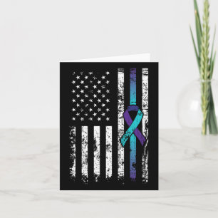 Suizid Depression American Flag Prevention Awaren Karte