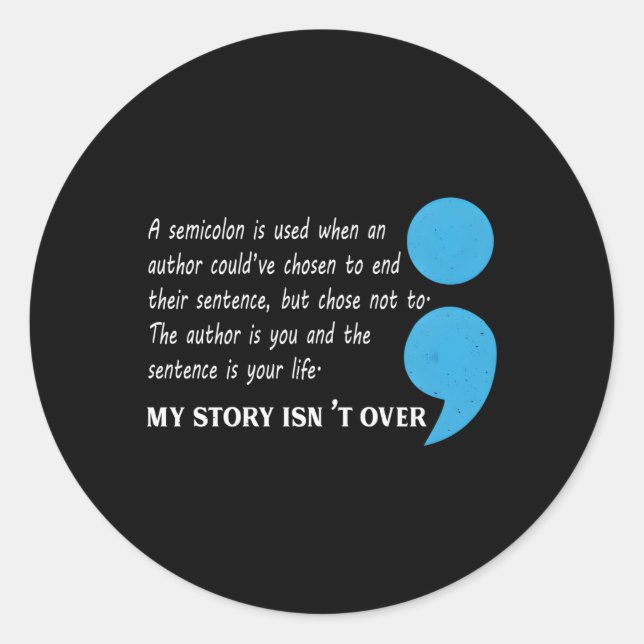 Suizid Depression Bewusstsein Runder Aufkleber (Vorderseite)