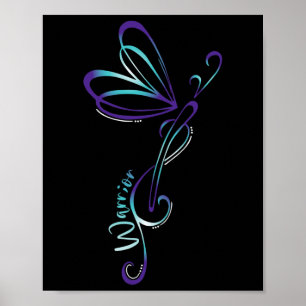 Suizid Depression Dragonfly Prävention Bewusstsein Poster