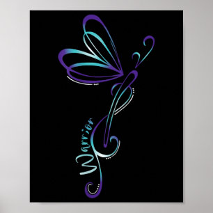 Suizid Depression Dragonfly Prävention Bewusstsein Poster