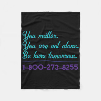 Suizid Hotline 1-800-273-8255 Suizidbewusstsein P Fleecedecke