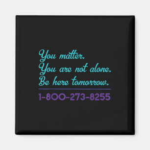 Suizid Hotline 1-800-273-8255 Suizidbewusstsein P Magnet