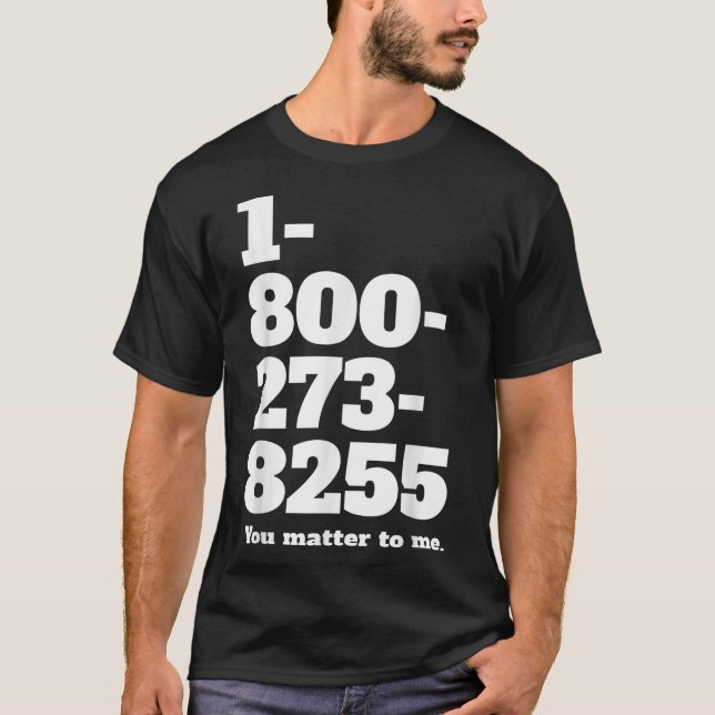 Suizid Hotline-Nummer T-Shirt (Vorderseite)