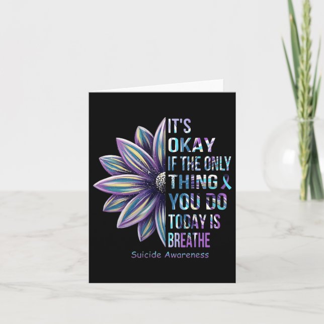 Suizid Präventions-Bewusstsein ist es okay, wenn d Karte (Vorderseite)