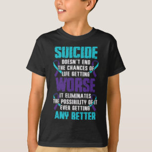 Suizid schlimmer jede bessere Suizidprävention Awa T-Shirt