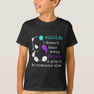 Suizid Schmerzen Semicolon Suizidprävention Awaren T-Shirt