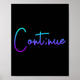 Suizidbewusstsein Fortsetzung des Semi Colon Suici Poster