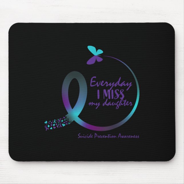 Suizidbewusstsein Geschenke Tochter Suizid Prävent Mousepad (Vorne)