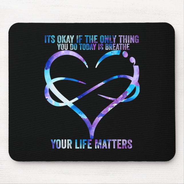 Suizidbewusstsein Prävention Ihre Lebensprobleme Mousepad (Vorne)