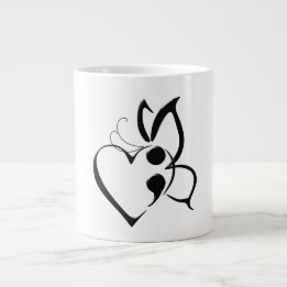 Suizidbewusstsein Schmetterling Semi-Colon Tasse d