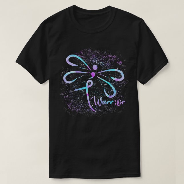 Suizidbewusstsein Semicolon Dragonfly Psychische G T-Shirt (Design vorne)