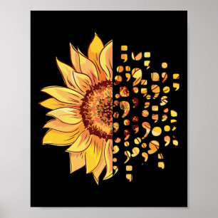 Suizidbewusstsein Semikolon Depression Psychische Poster