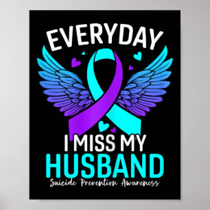 Suizidbewusstsein Shirt Husbynd Suizidprävention Poster