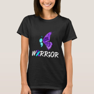 Suizidbewusstsein Shirt Semicolon Butterfly Suicid