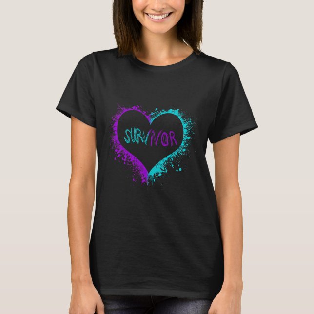 Suizidbewusstsein Shirt Überleben Suizidbewusstsei (Vorderseite)