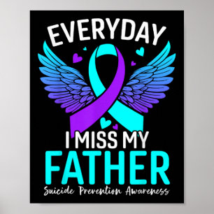 Suizidbewusstsein Shirt Vater Suizidprävention Poster