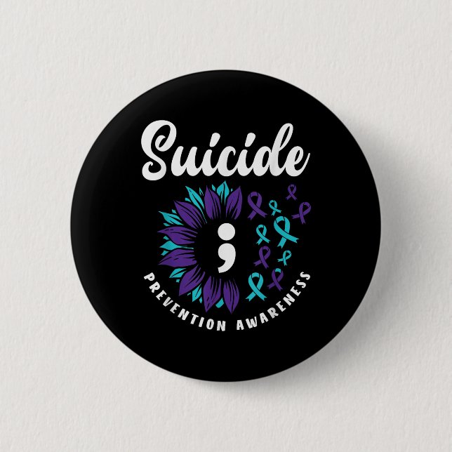 Suizidbewusstsein Unterstützung der Suizidpräventi Button (Vorderseite)