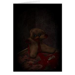 Suizidkarte für Spielzeugbär