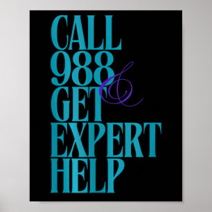Suizidprävention 988 poster