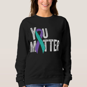 Suizidprävention Aquamariner Lila Klassiker Sweatshirt