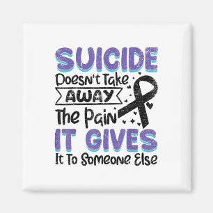 Suizidprävention Awareness Aquamarin & Lila Ri Magnet