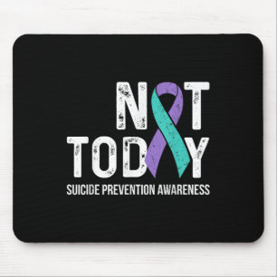 Suizidprävention Awareness Aquamarin &amp; Lila Ri Mousepad