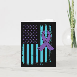 Suizidprävention Awareness Ribbon US American F Karte