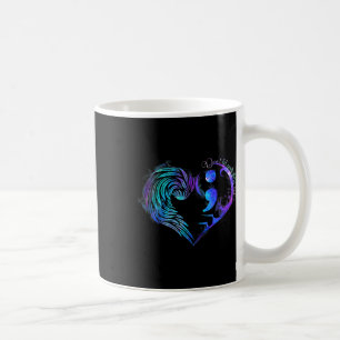 Suizidprävention Bewusstsein Aquamarines Lila Herz Kaffeetasse