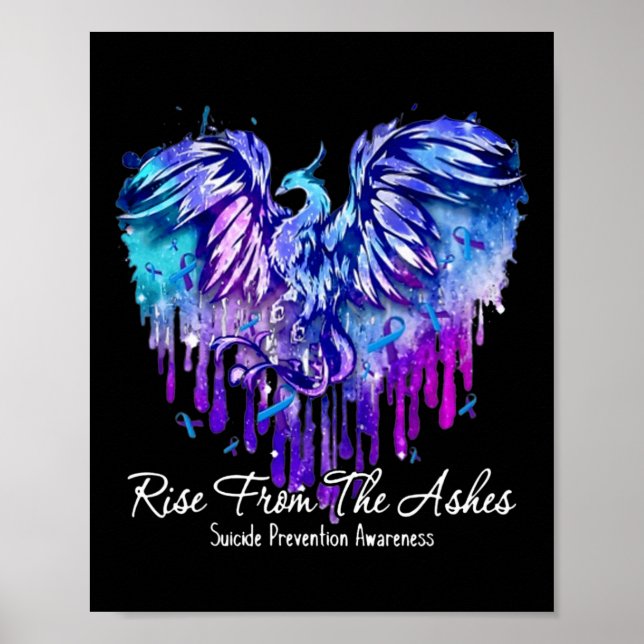 Suizidprävention Bewusstsein aus - Phoenix - Poster (Vorne)