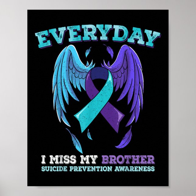Suizidprävention Bewusstsein Bruder Poster (Vorne)