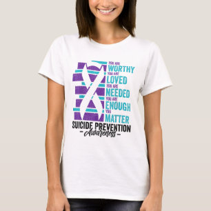 Suizidprävention Bewusstsein, dass Sie es wert sin T-Shirt