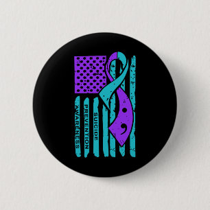 Suizidprävention Bewusstsein der amerikanischen Fl Button