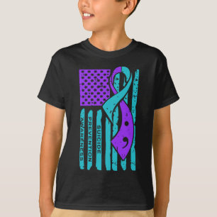 Suizidprävention Bewusstsein der amerikanischen Fl T-Shirt