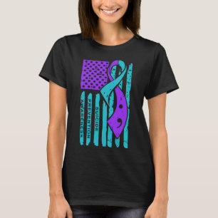 Suizidprävention Bewusstsein der amerikanischen Fl T-Shirt