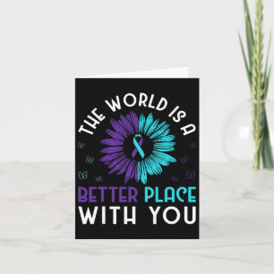 Suizidprävention Bewusstsein für Aquamarines und L Karte