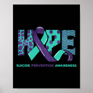 Suizidprävention Bewusstsein für Hoffnung Ribbon Y Poster