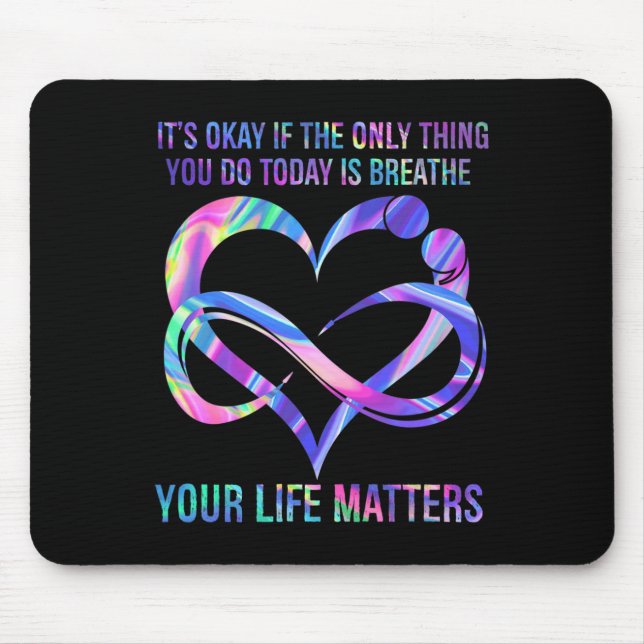 Suizidprävention Bewusstsein für Ihre Lebensproble Mousepad (Vorne)