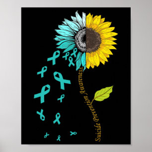 Suizidprävention Bewusstsein für Sonnenblumen 1 Poster