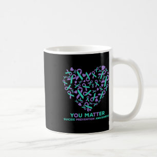 Suizidprävention Bewusstsein Herz Ribbon You Prob Kaffeetasse