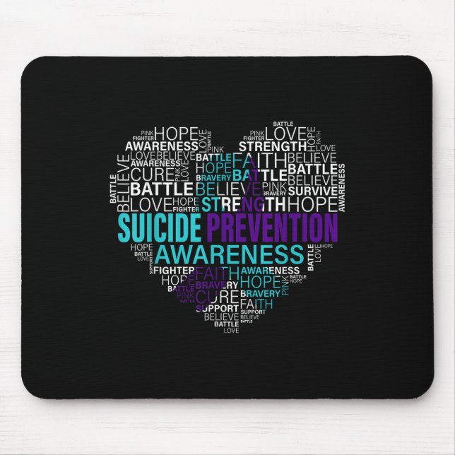 Suizidprävention Bewusstsein kämpfen Hoffnung Star Mousepad (Vorne)