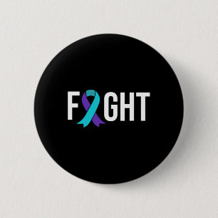 Suizidprävention Bewusstsein Lila Aquamariner Kohl Button