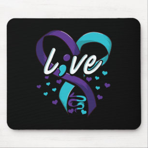Suizidprävention Bewusstsein Live-Liebe Semicolon Mousepad