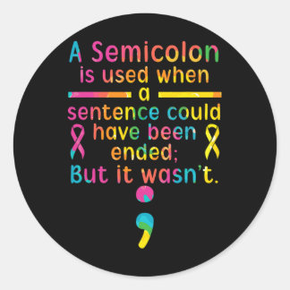 Suizidprävention Bewusstsein psychische Gesundheit Runder Aufkleber