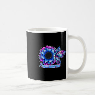 Suizidprävention Bewusstsein Schmetterling Semicol Kaffeetasse
