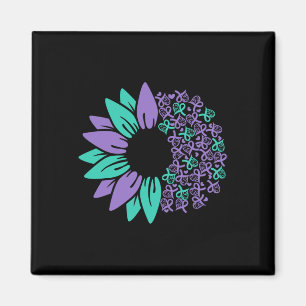 Suizidprävention Bewusstsein Sonnenblume Band Sie Magnet