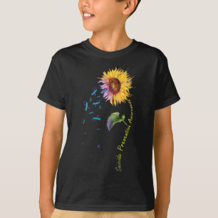 Suizidprävention Bewusstsein Sonnenblume T-Shirt