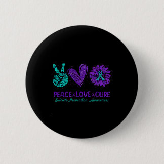 Suizidprävention Bewusstsein Sonnenblumen Liebe Button