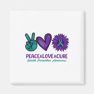Suizidprävention Bewusstsein Sonnenblumen Liebe Magnet