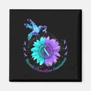 Suizidprävention Bewusstsein Sonnenblumen Magnet